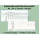 Easy Business Bookkeeping Spreadsheet Income Expense Tracker