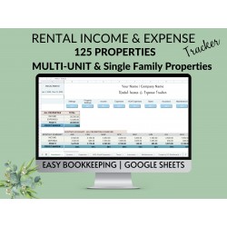 Multi-Unit Multi-Family Home Rental Income Expense Tracker Landlord Tenant Properties Long-term Short-term Property Management