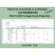 Multi-Unit Multi-Family Home Rental Income Expense Tracker Landlord Tenant Properties Long-term Short-term Property Management