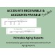 Accounts Receivable Accounts Payable Tracker | Automatic Open Invoices | Automatic Printable Aging Reports | Google Sheets