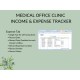 Medical Office Clinic Doctor Office Income Expense Tracking spreadsheet