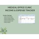 Medical Office Clinic Doctor Office Income Expense Tracking spreadsheet