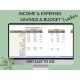 Budgeting Spreadsheet Income Expenses Savings Budget Tracker