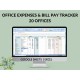 20 Offices Expense Bills Tracker Bill Payment Tracking by Month, Office, Due Date, Date Paid, Amount Paid, Vendors Cost Centers