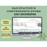 Gas Station Convenience Store Easy Bookkeeping Spreadsheet Income Expense Accounting Fuel Card Reconciliation