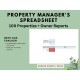 Property Managers Spreadsheet 100 Properties Owner Reports Rental Income Expense Tracker Rent Due Balance Due Rent Receipt