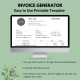 Easy Invoice Generator Automatically generates Printable Invoices with Products, Prices, Amounts Spreadsheet template
