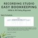 Sound Recording Studio Easy Bookkeeping Business Spreadsheet Income Expense Profit Loss Excel Google Sheets