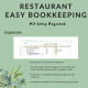 Restaurant Bookkeeping Spreadsheet Income Expense Profit Loss Inventory Tracking Excel Google Sheets