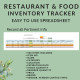 Food Restaurant Inventory Tracking Food Expiration Stock Reorder Levels Excel Google Sheets