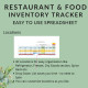 Food Restaurant Inventory Tracking Food Expiration Stock Reorder Levels Excel Google Sheets