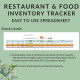 Food Restaurant Inventory Tracking Food Expiration Stock Reorder Levels Excel Google Sheets