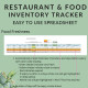 Food Restaurant Inventory Tracking Food Expiration Stock Reorder Levels Excel Google Sheets