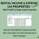 144 Multi-Unit Single Family Properties Rental Income Expense Landlords Property Management Spreadsheet Excel Google Sheets