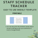 Weekly Staff Schedule Template Locations Time periods Overnight Shifts Printable Employee Planner Hours Worked Wages