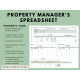 Property Managers Spreadsheet 100 Properties Owner Reports Rental Income Expense Tracker Rent Due Balance Due Rent Receipt