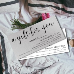 Gift Certificate Template Completely Customized for you Elegant Minimalist gift card Small Business Artisan Boutique Salon Store