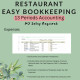 Restaurant Bookkeeping Spreadsheet 13 Periods Accounting Income Expense Profit Loss Inventory Tracking