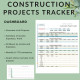 Construction Project Tracker Income Expense Sales Billings Bank Draws, Vendor Balance Due, Billed Paid, 20 Projects Spreadsheet