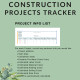 Construction Project Tracker Income Expense Sales Billings Bank Draws, Vendor Balance Due, Billed Paid, 20 Projects Spreadsheet