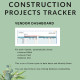 Construction Project Tracker Income Expense Sales Billings Bank Draws, Vendor Balance Due, Billed Paid, 20 Projects Spreadsheet