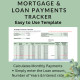 Mortgage Loan Payment Spreadsheet Monthly Principal Interest Balance | Extra Payments | Interest & Time Saved