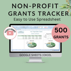 Grants Tracker for Non-Profit Organizations Track Grants applied, approved, pending, payments received Excel Google Sheets