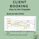 Client Booking Appointment Scheduling Template Photographer Event Venue Planner Unlimited Customers Google Sheets Excel