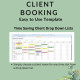 Client Booking Appointment Scheduling Template Photographer Event Venue Planner Unlimited Customers Google Sheets Excel