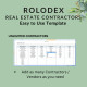 Rolodex for Real Estate Contractors, Realtors, Landlords, Property Flippers, Property Managers, Construction Managers