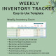 Weekly Inventory Tracker Purchases Consumed Wastage Stock-in-hand Restaurants Makers Sellers Resellers Excel Google Sheets