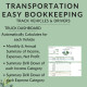 Easy Bookkeeping Transportation Delivery Vehicles Trucks Drivers | Income Expenses Wages Profit Loss Excel Google Sheets