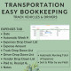 Easy Bookkeeping Transportation Delivery Vehicles Trucks Drivers | Income Expenses Wages Profit Loss Excel Google Sheets