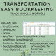 Easy Bookkeeping Transportation Delivery Vehicles Trucks Drivers | Income Expenses Wages Profit Loss Excel Google Sheets