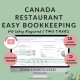 Canada Restaurant Bookkeeping Spreadsheet GST PST Income Expense Profit Loss Inventory Excel Google Sheets