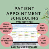 Patient Appointment Scheduling Clinic Medical Office Any time intervals Appointment Status Visit Type Excel Google Sheets