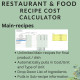 Recipe Cost Calculator for Restaurant & Food Main  & Sub Recipes Costing, Profit Margin Excel Google Sheets