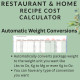 Recipe Cost Calculator for Restaurant & Food Main  & Sub Recipes Costing, Profit Margin Excel Google Sheets