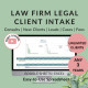Client Intake Spreadsheet for Law Firms – Track Leads, Consultations, Payments & Case Details in Excel Google Sheets