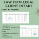 Client Intake Spreadsheet for Law Firms – Track Leads, Consultations, Payments & Case Details in Excel Google Sheets