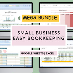 Small Business Bookkeeping Bundle Income Expense Accounts Receivable Payable Profit Loss Balance Sheet Cash Flow