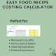 Easy Food Recipe Costing Calculator for Restaurants & Home - Weight Conversion, Yield %, Cost & Profit | Excel & Google Sheets