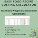 Easy Food Recipe Costing Calculator for Restaurants & Home - Weight Conversion, Yield %, Cost & Profit | Excel & Google Sheets