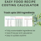 Easy Food Recipe Costing Calculator for Restaurants & Home - Weight Conversion, Yield %, Cost & Profit | Excel & Google Sheets