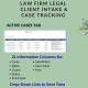 Client Intake Spreadsheet for Law Firms – Track Leads, Consultations, Payments & Case Details in Excel Google Sheets
