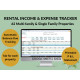 62 Multi-Family Single Family Properties Rental Income Expense Tracker Landlords Managers Google Sheets Excel