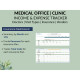 Clinic Medical Office Spreadsheet Tracker: Income Expenses Doctors Visit Types Insurance Vendors Locations