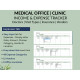 Clinic Medical Office Spreadsheet Tracker: Income Expenses Doctors Visit Types Insurance Vendors Locations