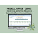 Clinic Medical Office Spreadsheet Tracker: Income Expenses Doctors Visit Types Insurance Vendors Locations