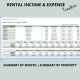 Rental Income Expense Tracker Landlord Tenant Properties Long-term Short-term Property Management